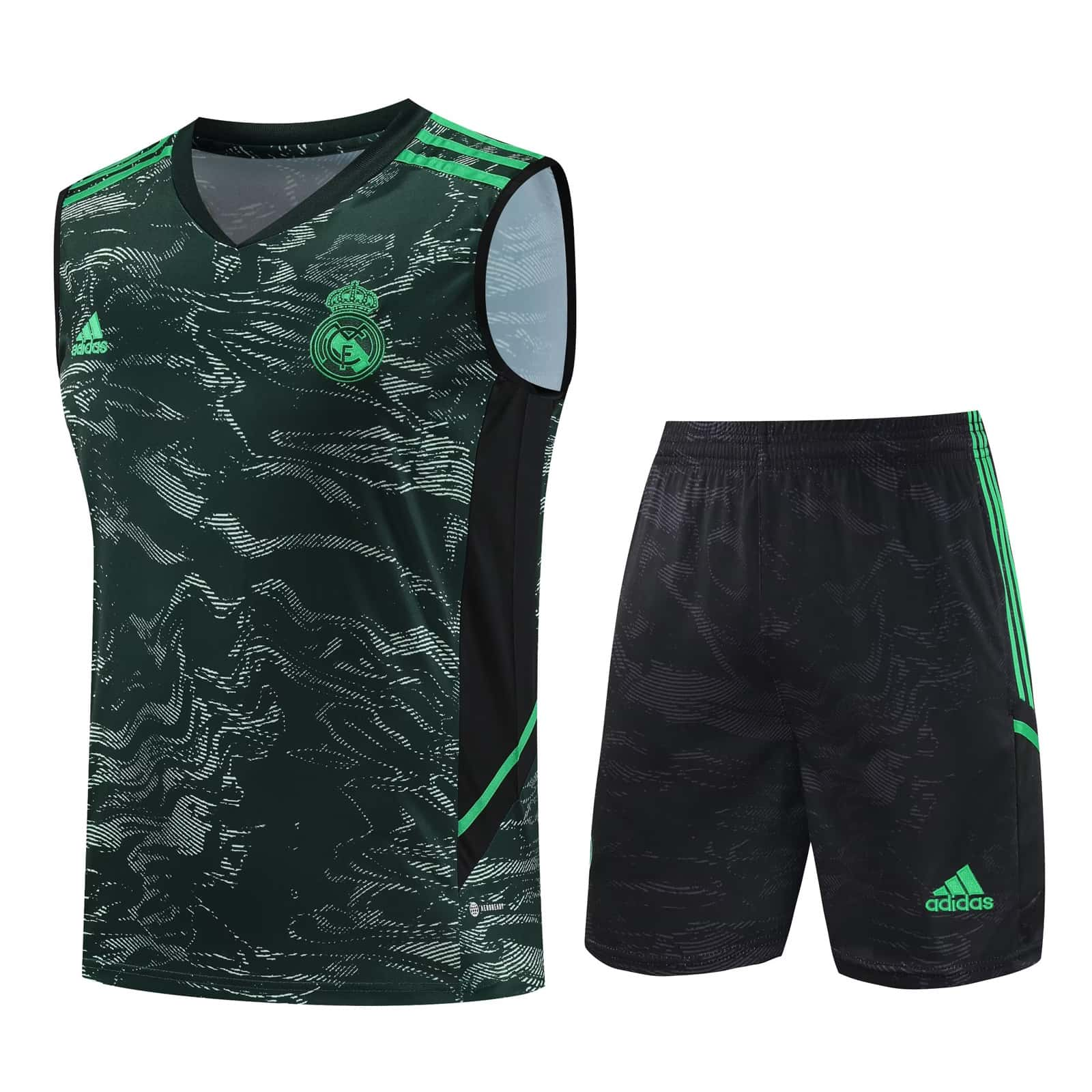 Mens Real Madrid Singlet Suit Green 2023/24