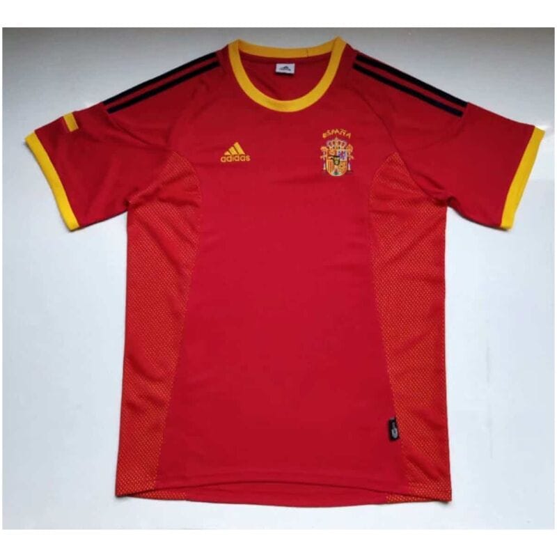 Spain Retro Home Jersey Mens 2002