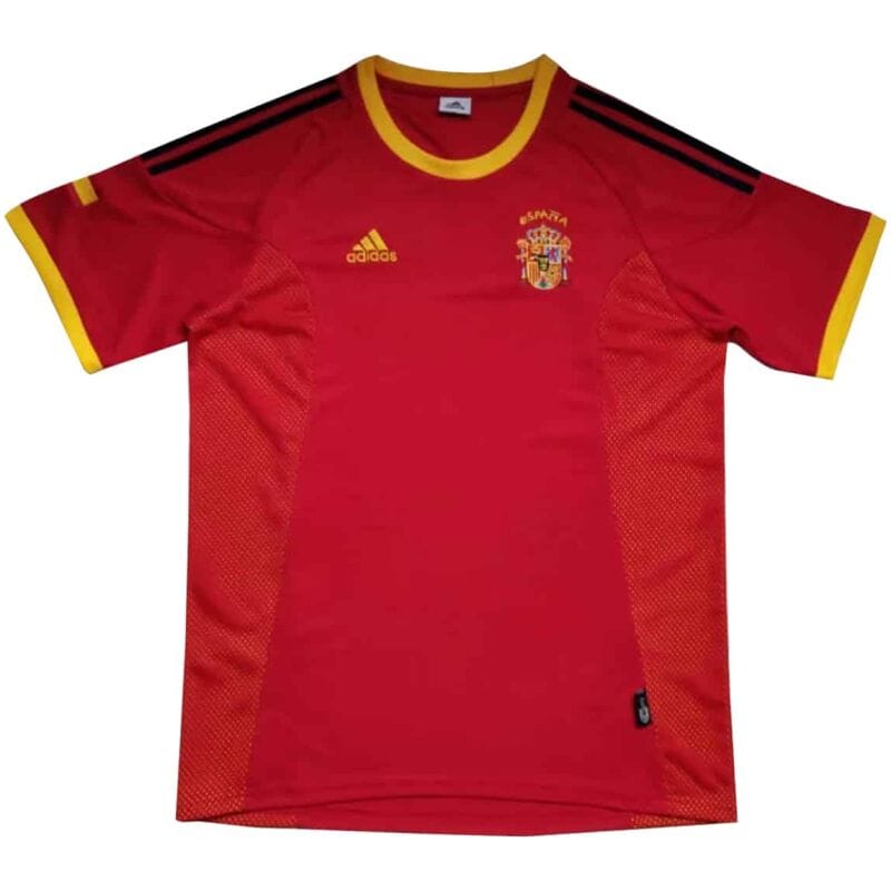 Spain Retro Home Jersey Mens 2002