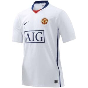 Mens Manchester United Away Jersey 2008/09 – Pemier League Version