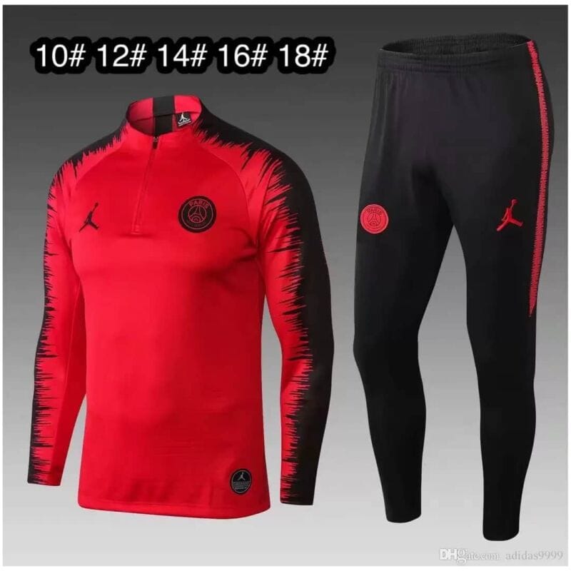 Kids PSG Training Suit Sets Red 2018