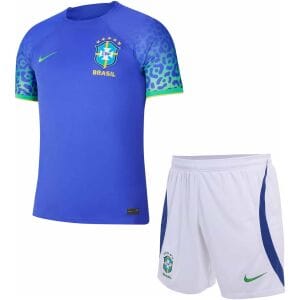 Kids Brazil Away Jersey FIFA World Cup Qatar 2022