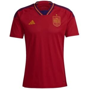 Mens Spain Home Jersey FIFA World Cup Qatar 2022