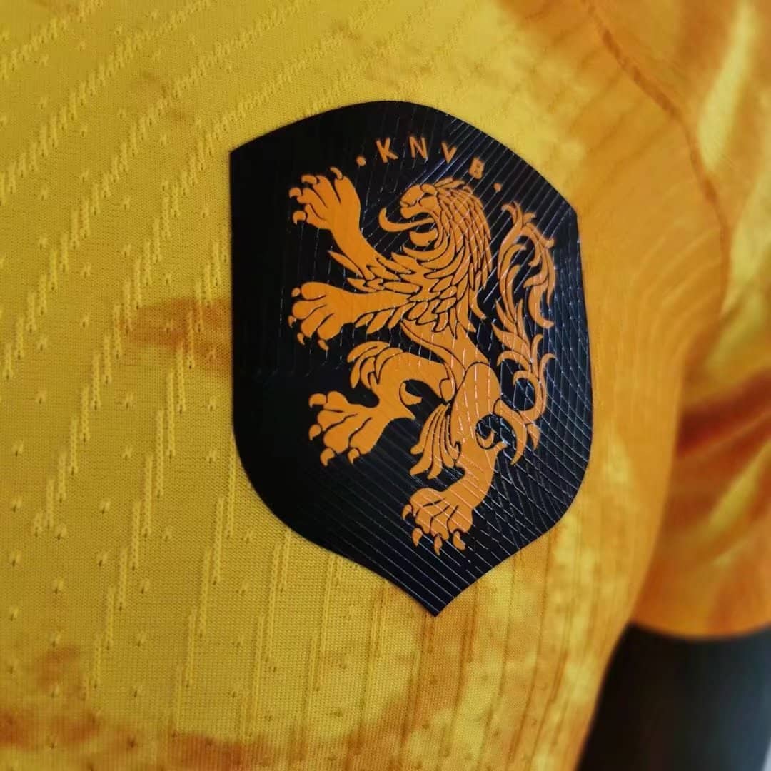 Mens Netherlands Home Vapor Match Authentic Jersey FIFA World Cup Qatar ...