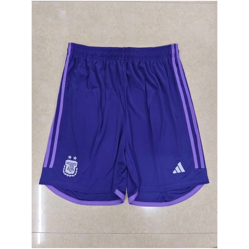 Mens Argentina Away Shorts FIFA World Cup Qatar 2022（3 stars）