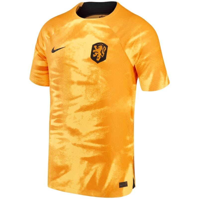 Mens Netherlands Home Vapor Match Authentic Jersey FIFA World Cup Qatar 2022 – Match