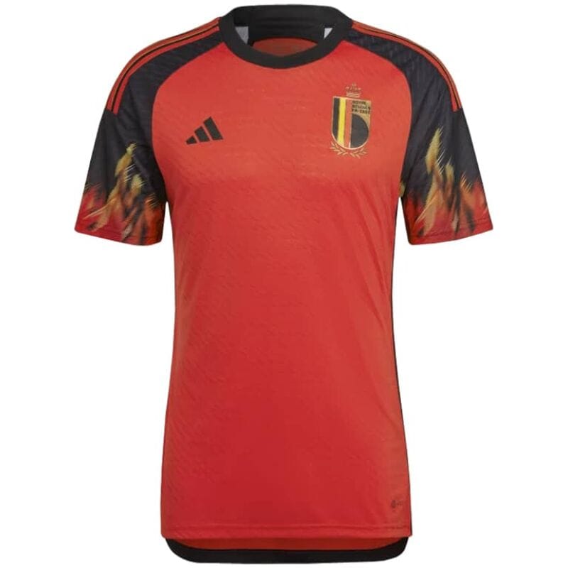 Mens Belgium Home Authentic Jersey FIFA World Cup Qatar 2022 – Match