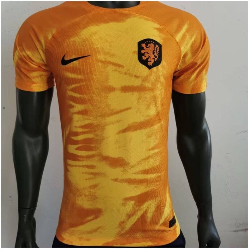 Mens Netherlands Home Vapor Match Authentic Jersey FIFA World Cup Qatar 2022 – Match