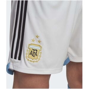 Mens Argentina 3-Star Home White Shorts FIFA World Cup Qatar Champions 2022