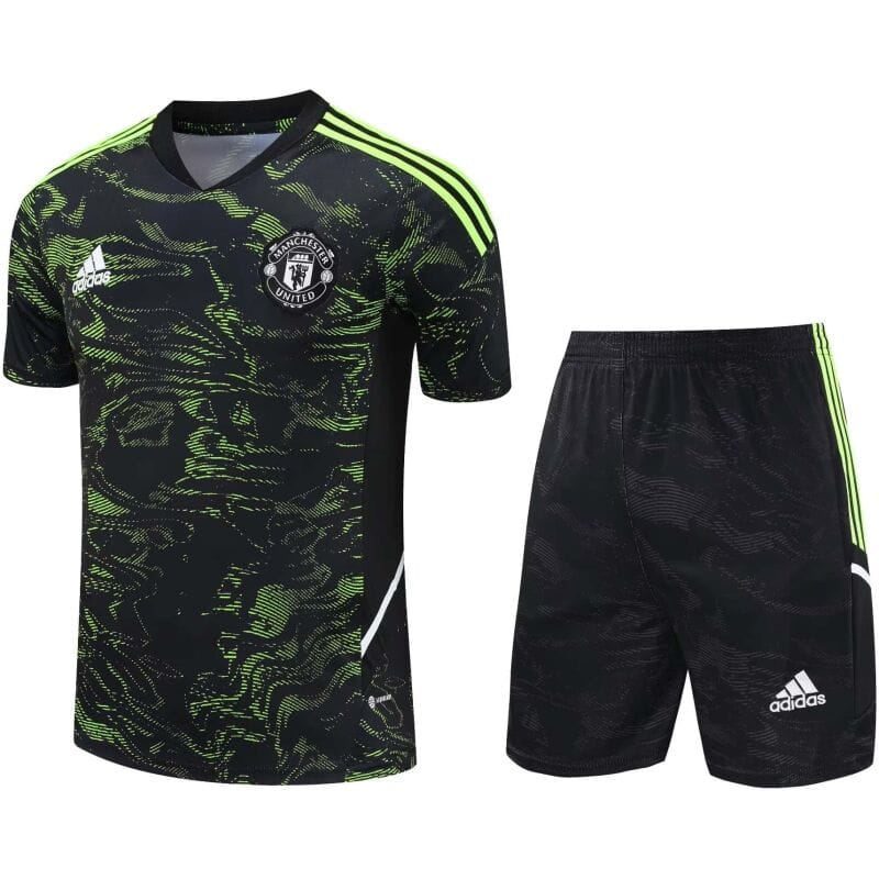 Mens Manchester United Short Training Suit Green 2023/24