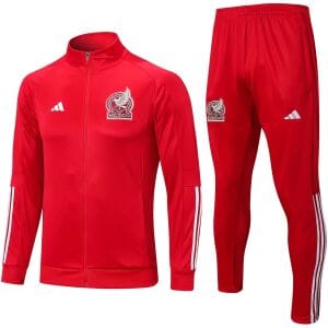 Mens Mexico Jacket + Pants Training Suit Red 2023