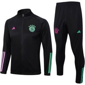 Mens Bayern Munich Jacket + Pants Training Suit Black 2023/24