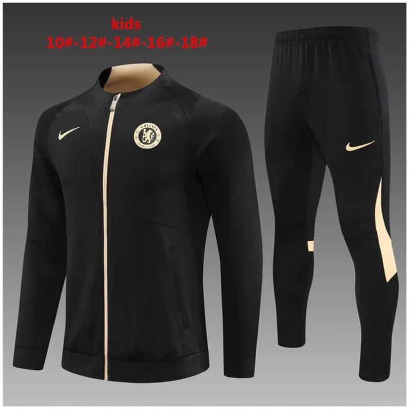 Kids Chelsea Training Suit black gold 2023/24