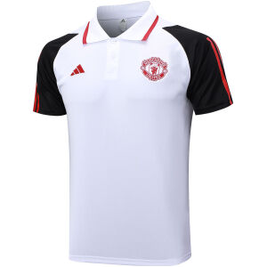 Mens Manchester United Polo Shirt White 2023/24