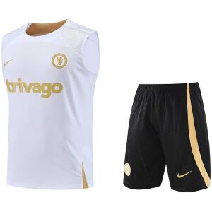 Mens Chelsea Short Training Suit White 2023/24