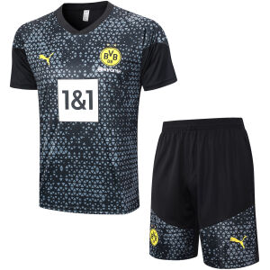 Mens Borussia Dortmund Short Training Suit Black 2023/24