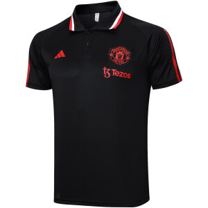 Mens Manchester United Polo Shirt Black 2023/24