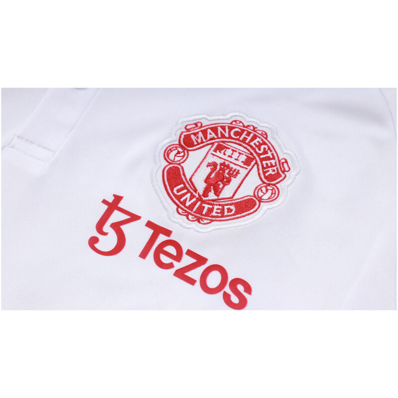 Mens Manchester United Polo Shirt White 2023/24