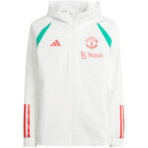 Veste coupe-vent Anthem tissée d'avant-match Manchester United pour homme, blanc 2023/24