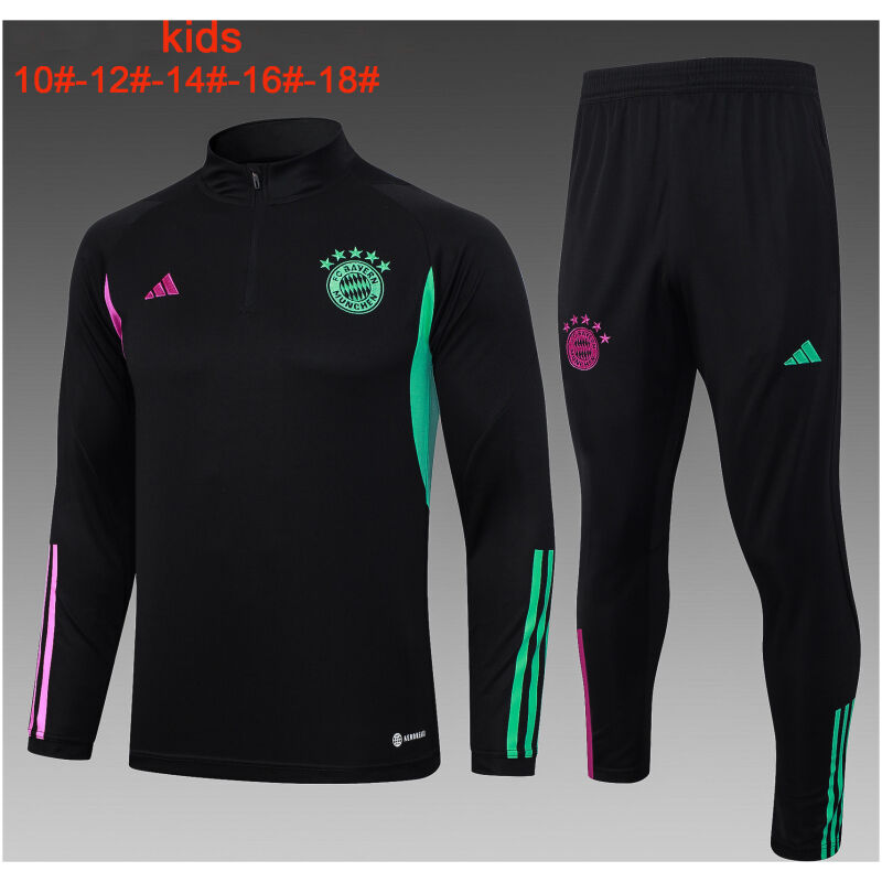 Kids Bayen Munich Training Suit Black 2023/24