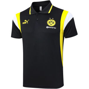 Mens Borussia Dortmund Polo Shirt Black II 2023/24