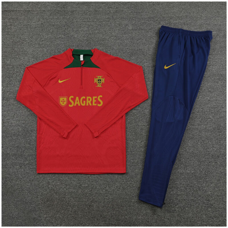 Kids Portugal Training Suit Red 2024