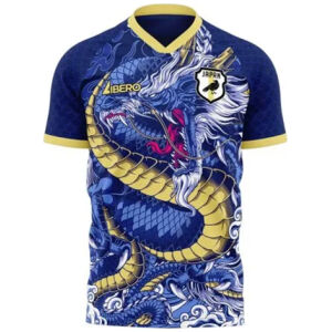 Mens Japan Anime Special Blue Dragon Jersey 2024