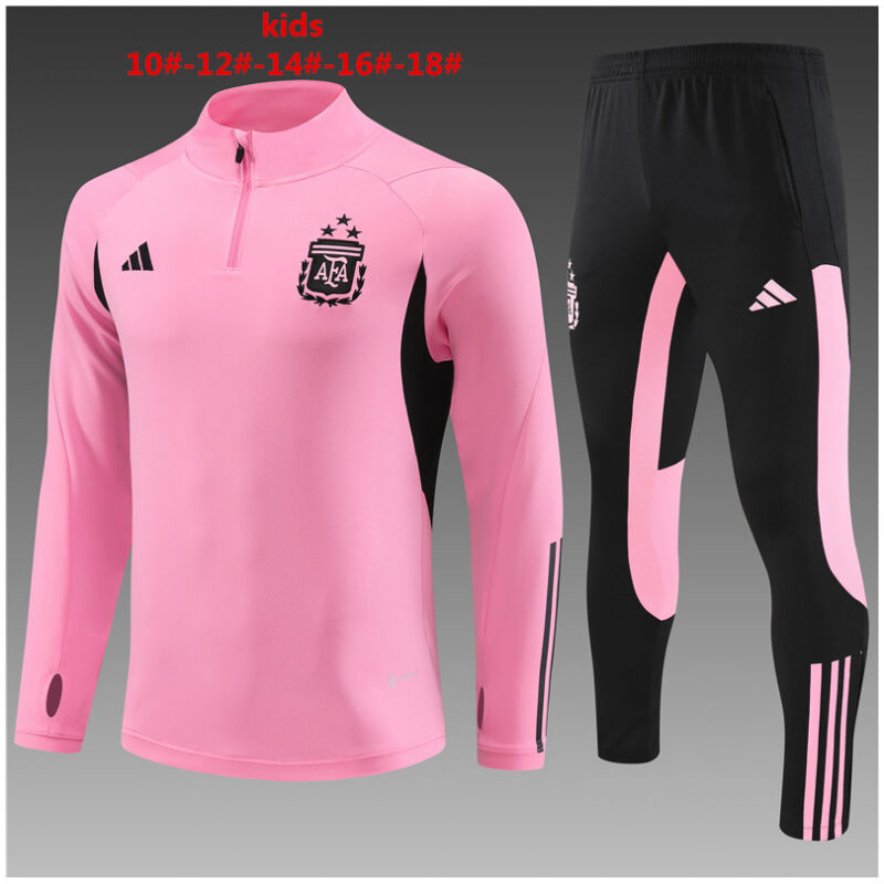 Kids Argentina Training Suit Pink 2024