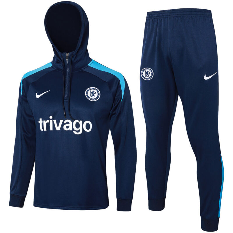 Mens Chelsea Hoodie Sweatshirt + Pants Training Suit Royal 2024/25