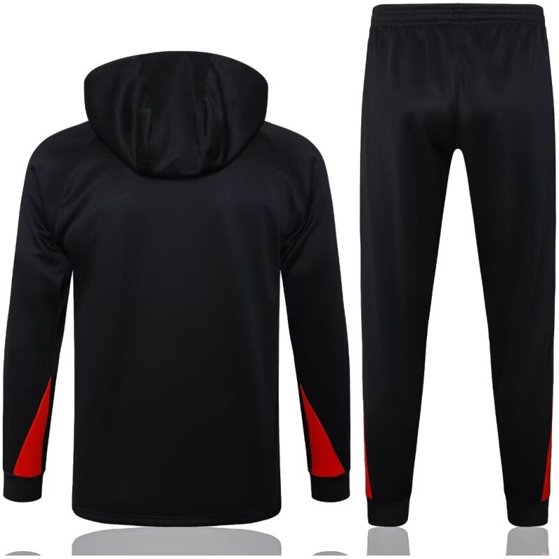 Mens Liverpool Hoodie Sweatshirt + Pants Training Suit Black 2024/25