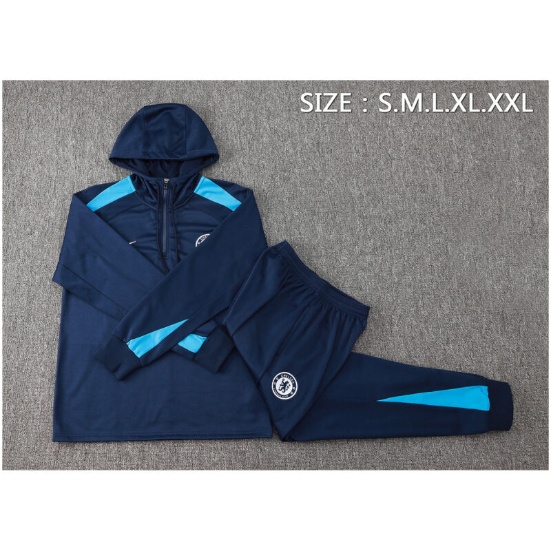 Mens Chelsea Hoodie Sweatshirt + Pants Training Suit Royal 2024/25