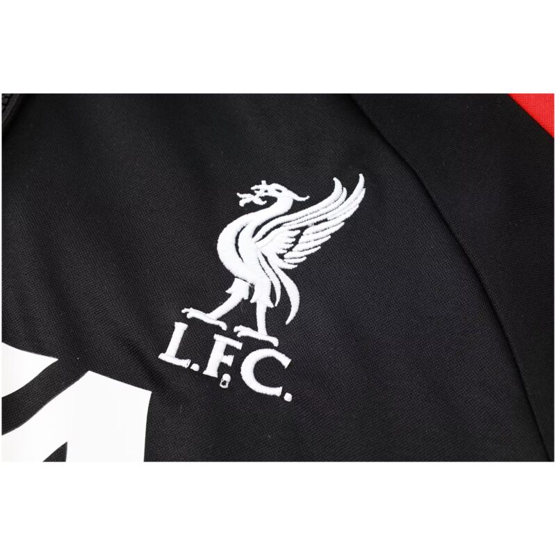 Mens Liverpool Hoodie Sweatshirt + Pants Training Suit Black 2024/25