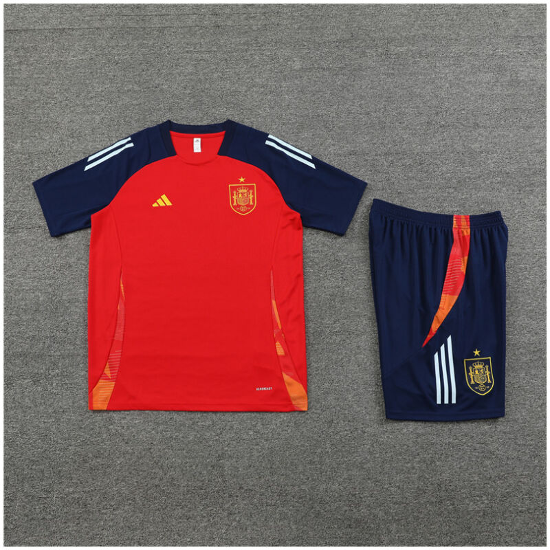 Mens Spain Short Training Suit Red 2024