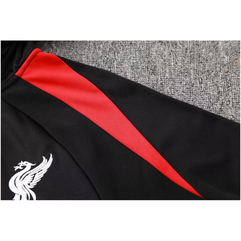 Mens Liverpool Hoodie Sweatshirt + Pants Training Suit Black 2024/25