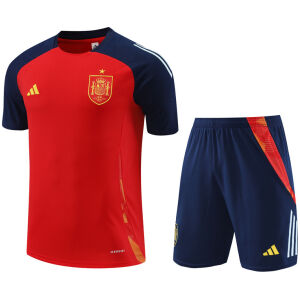 Mens Spain Short Training Suit Red 2024