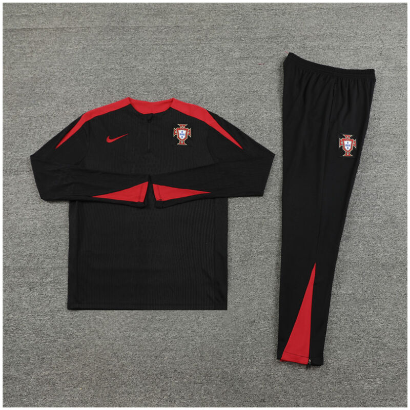 Kids Portugal Training Suit Black 2024