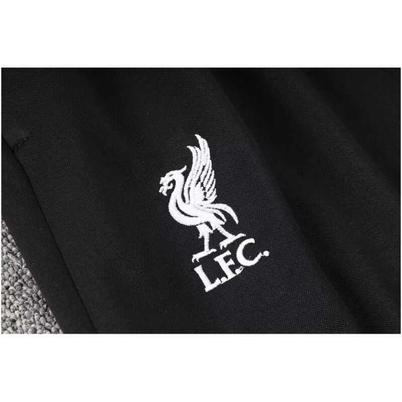 Mens Liverpool Hoodie Sweatshirt + Pants Training Suit Black 2024/25