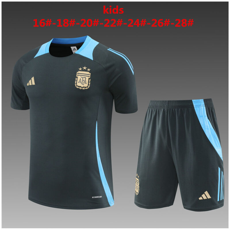 Kids Argentina Short Training Suit Dark Grey 2024