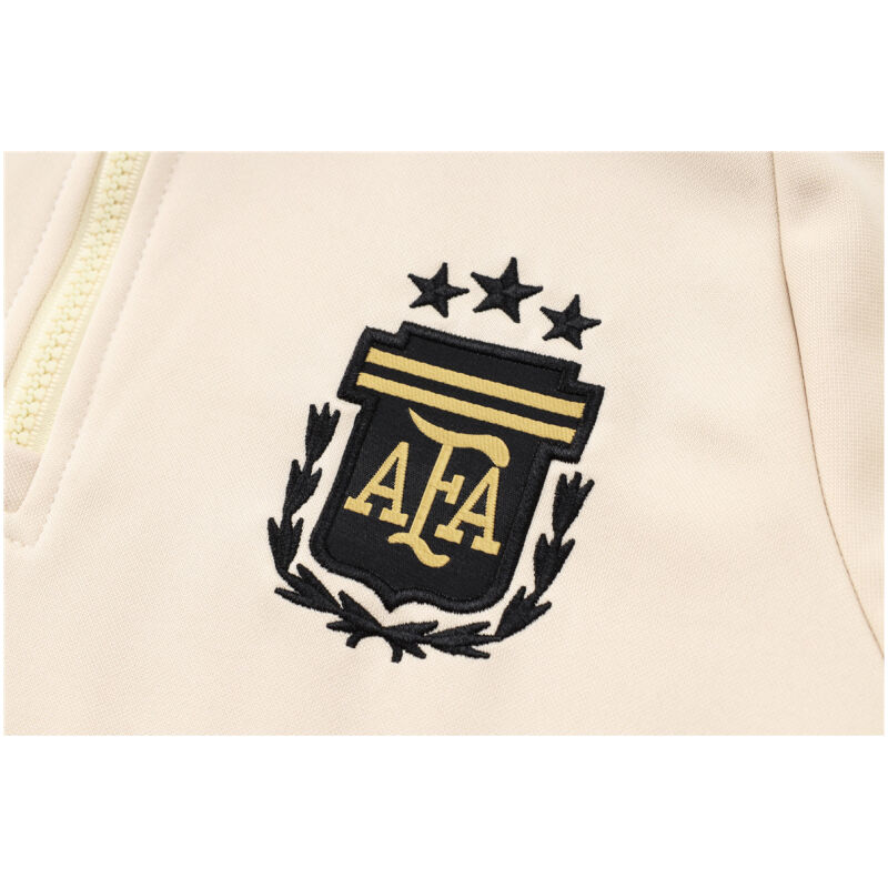 Mens Argentina Hoodie Sweatshirt + Pants Training Suit Cream 2024