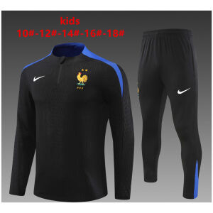 Kids France Training Suit Black 2024