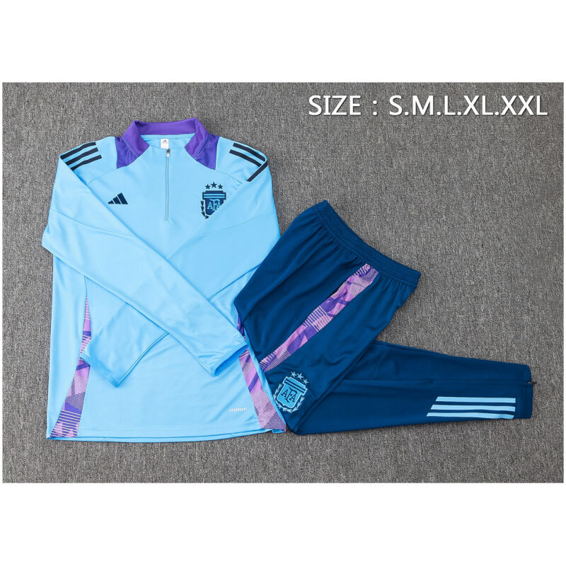 Kids Argentina Training Suit Light Blue 2024