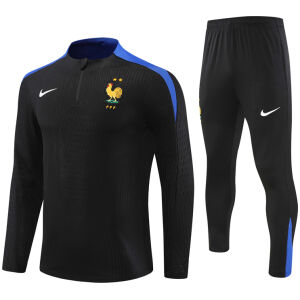 Mens France Training Suit Black 2024