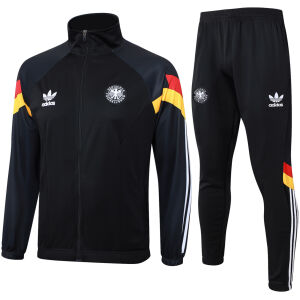 Mens Germany Jacket + Pants Training Suit Black 2024