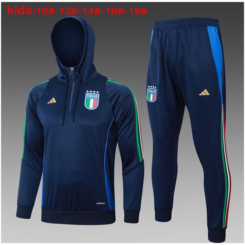 Kids Italy Hoodie Sweatshirt + Pants Suit Royal 2024