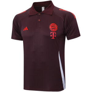 Mens Bayern Munich Polo Shirt Burgundy 2024/25