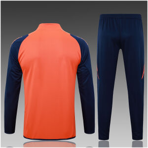 Kids Manchester United Jacket + Pants Training Suit Orange 2024/25