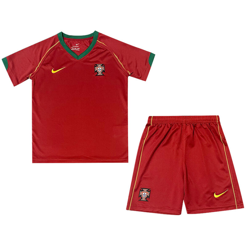 Kids Retro Portugal Home Jersey 2006