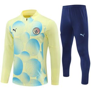 Mens Manchester City Training Suit Yellow 2024/25