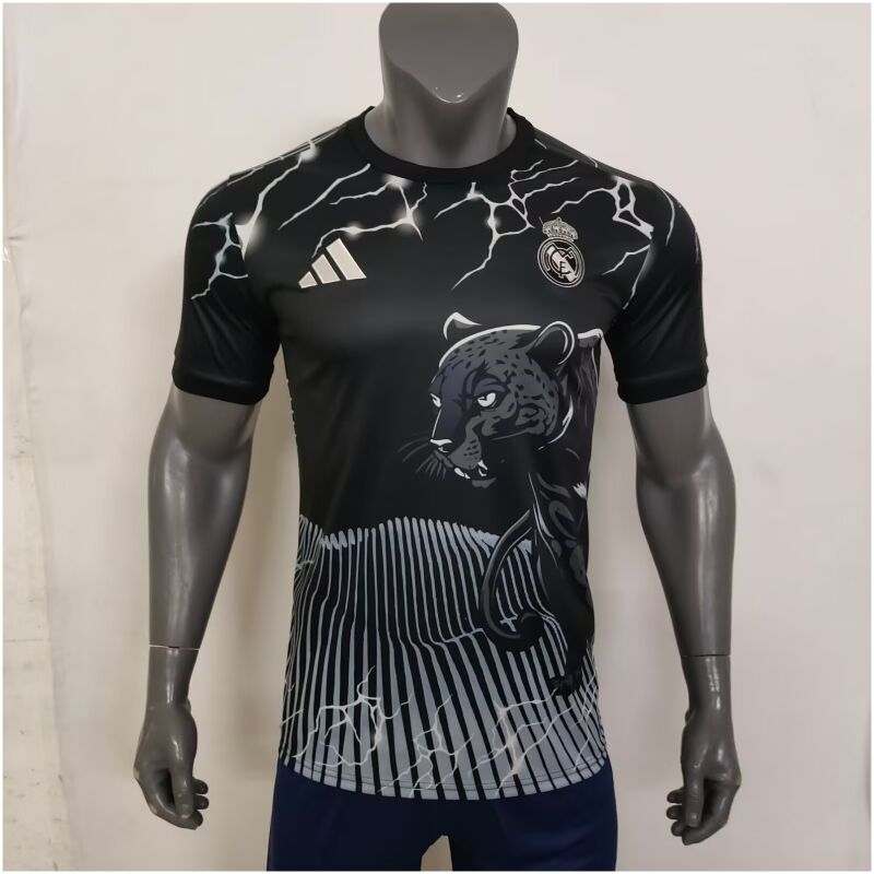 Mens Real Madrid Special Edition Black Leopard Jersey 2024/25