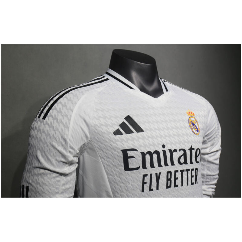 Mens Real Madrid Home Authentic Jersey Long Sleeve 2024/25 – Match